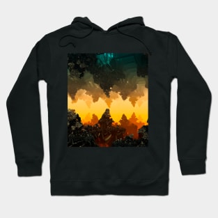 Fractal cave print with stalactites and stalagmites Hoodie